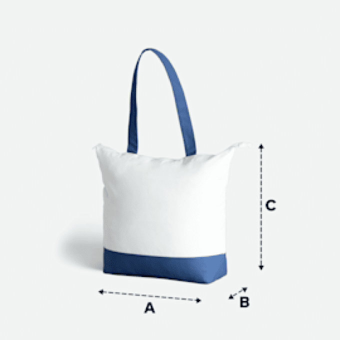 SAC FOURRE-TOUT ZIPPE en coton 